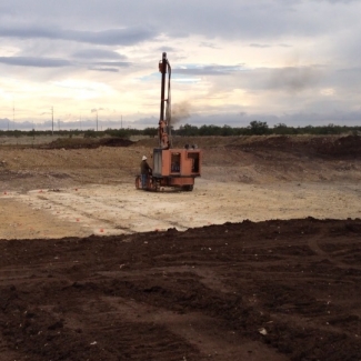 Drilling sump at WWTP